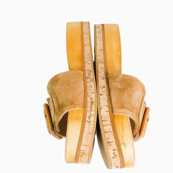 Veronica Beard Chessy Suede Slide Flatform Sandal 7M - Picture 6 of 11